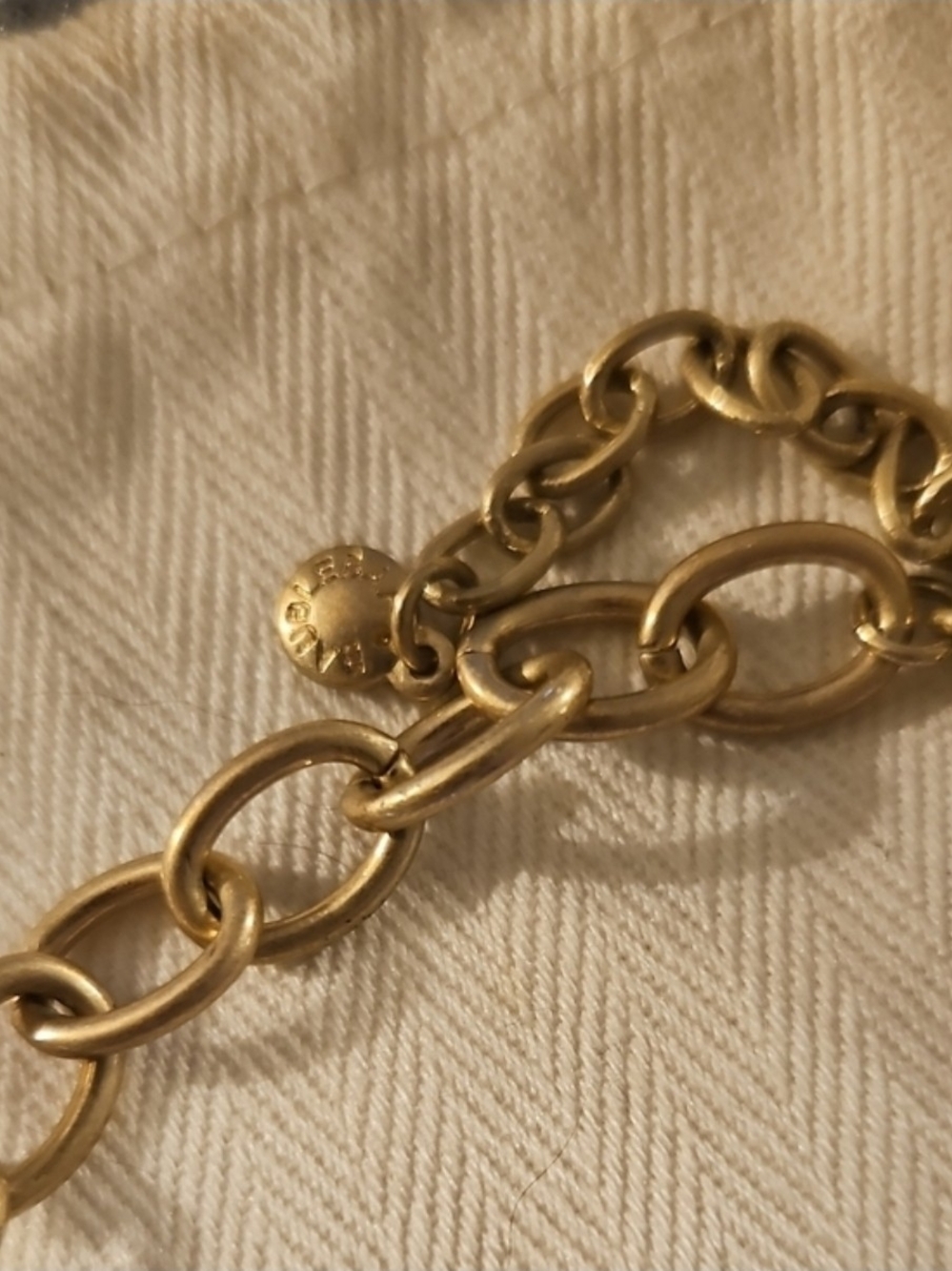 J. Crew Multicolor Glass Stone Gold Link Necklace - Picture 4 of 7